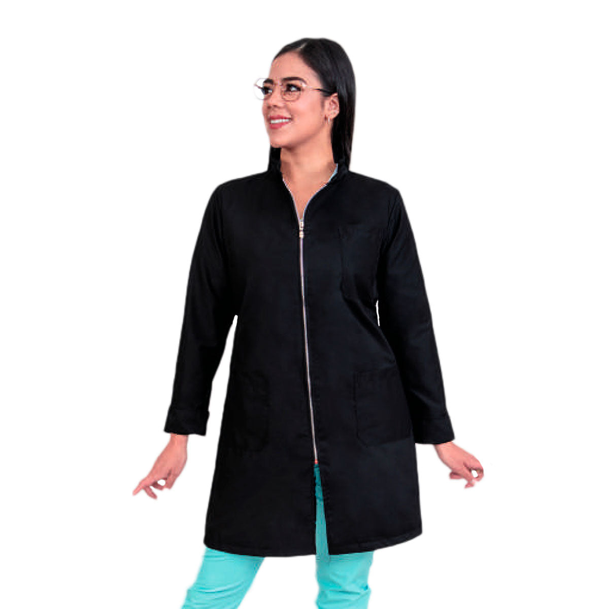 Bata Médica Dama Antifluido Colores Cierre Merida