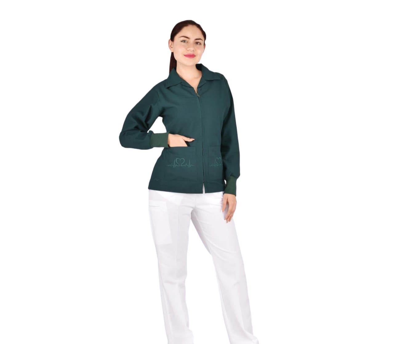 Cubrepolvo Medico Dama Bordado AMB