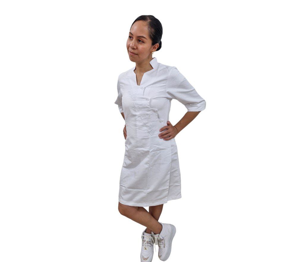 Jumper De Enfermera O Vestido De Enfermería Bordado Angelique Escalonada