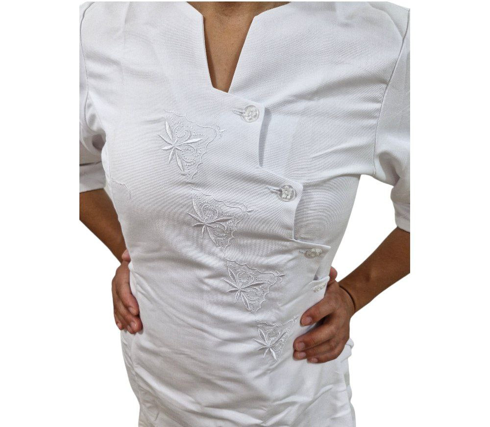 Jumper De Enfermera O Vestido De Enfermería Bordado Angelique Escalonada
