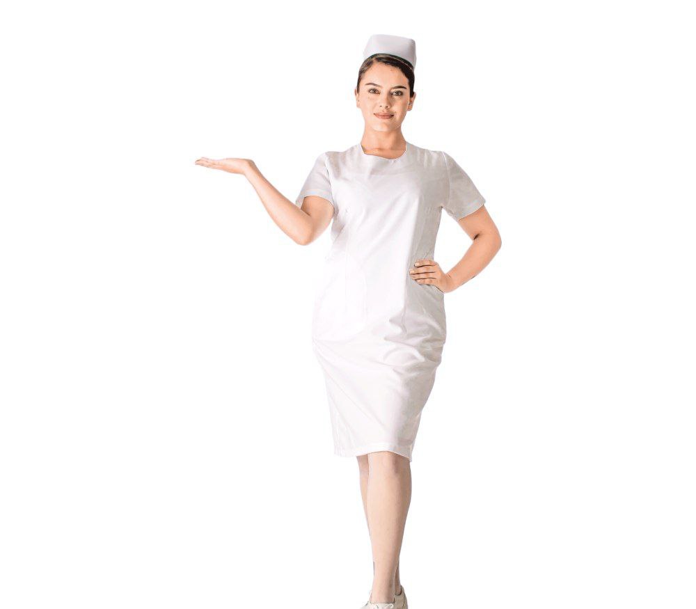 Jumper De Enfermera O Vestido De Enfermería Mérida Cuello Redondo