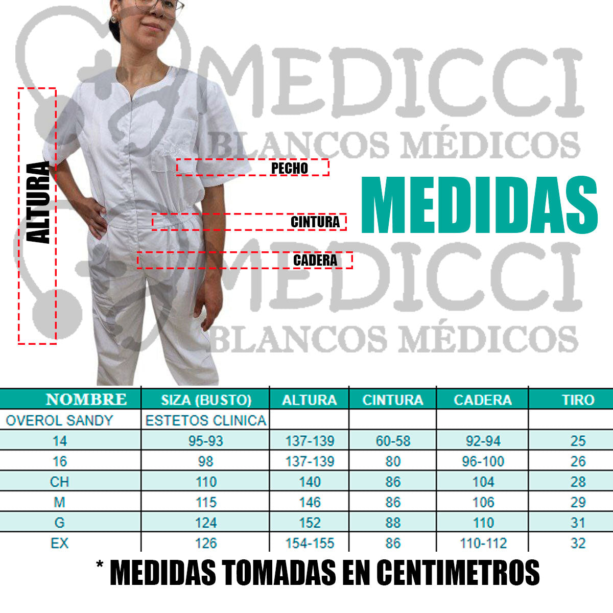 Overol De Enfermera O Vestido De Enfermería Blanco Sandy