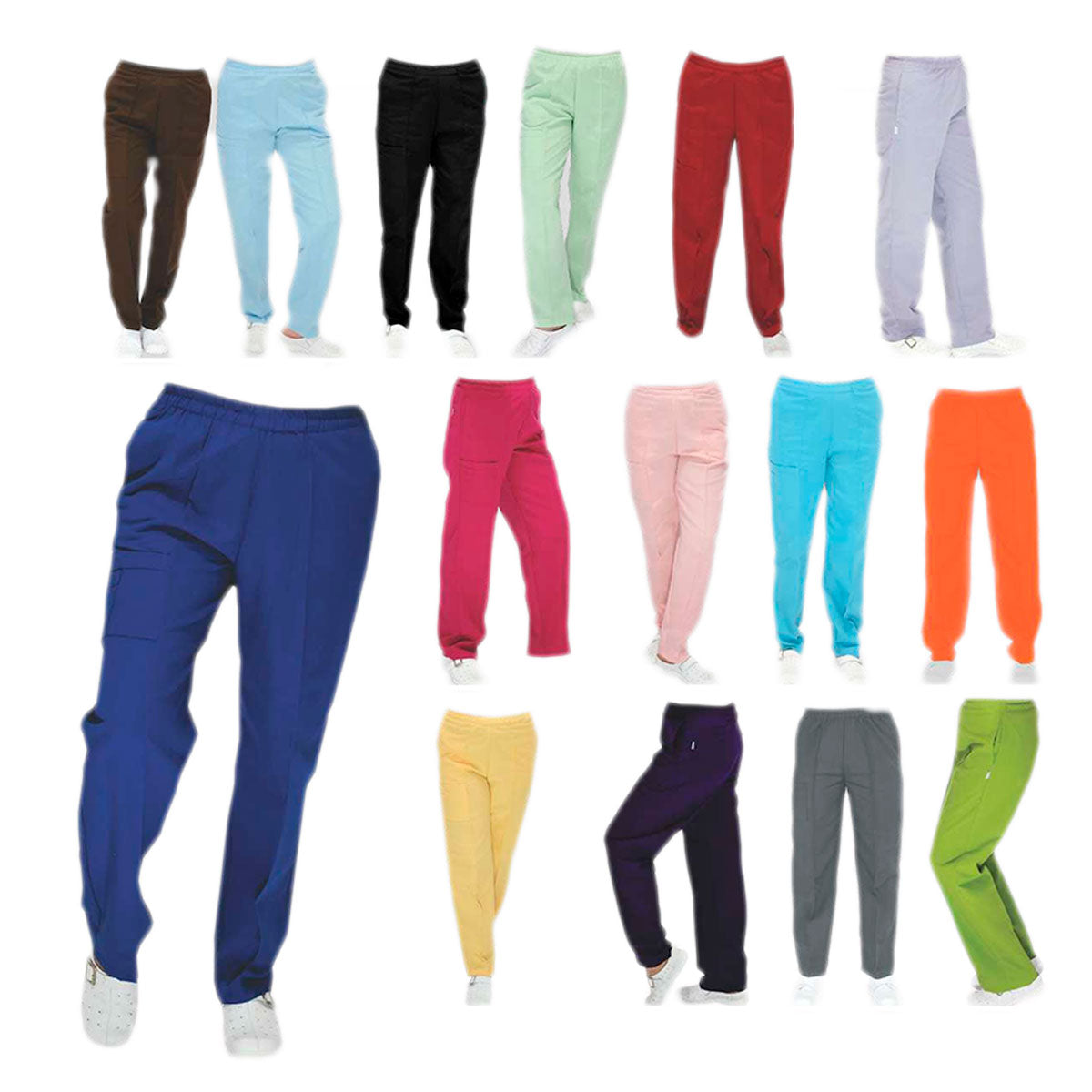 Pantalón Quirúrgico Médico Grueso Resorte T/R con Bolsa Colores Enfermedic