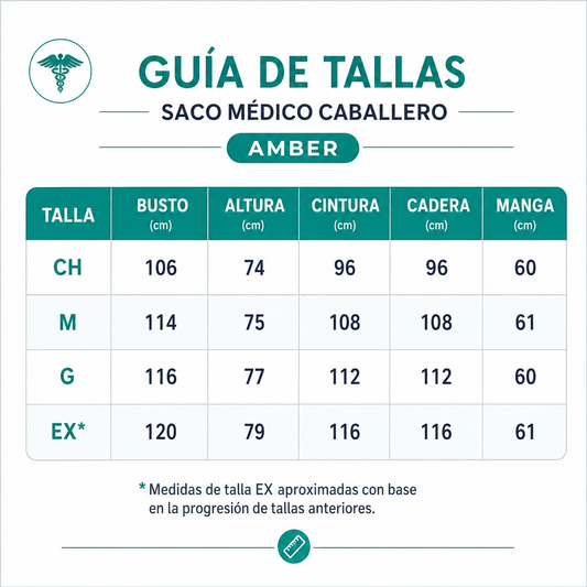 Saco Medico Clínico Hombre Colores AMB