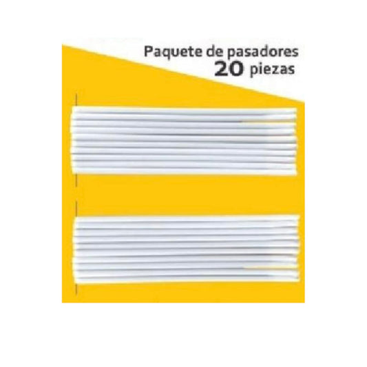 Paquete 20 Pasadores Blancos Amber