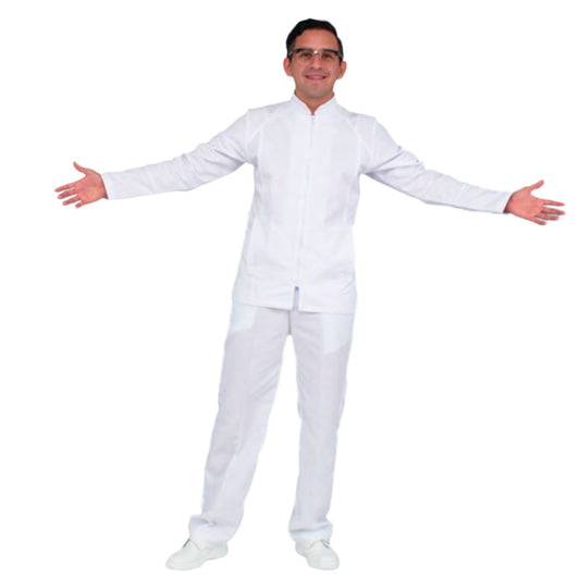 Filipina De Enfermería Para Hombre Manga Larga Cuello Mao Bladimir