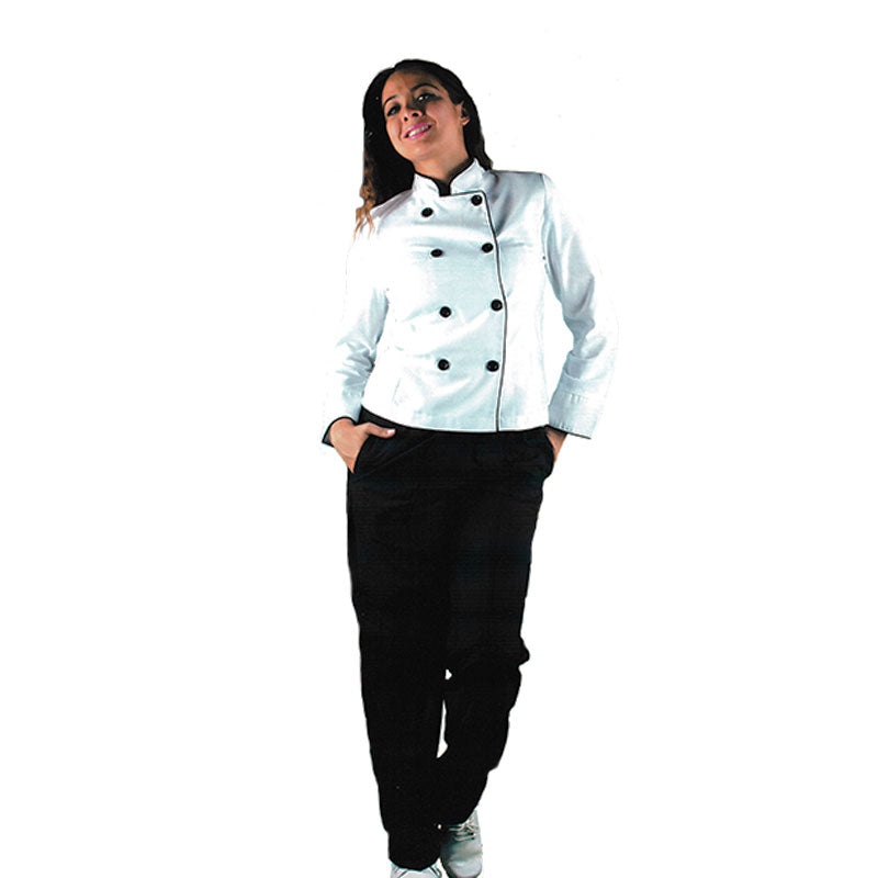 Filipina De Chef Manga Larga Dama Blanca EST – Medicci Uniformes