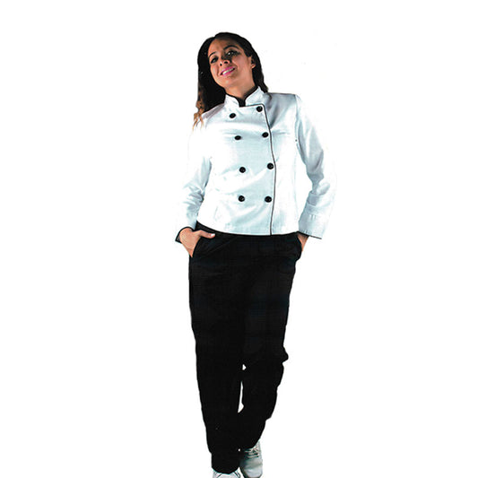 Filipina De Chef Manga Larga Dama Blanca Estetos