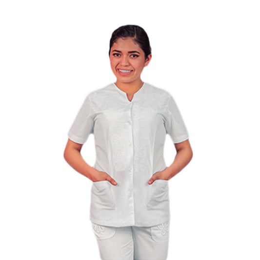 Filipina De Enfermería Para Dama Manga Corta Abril