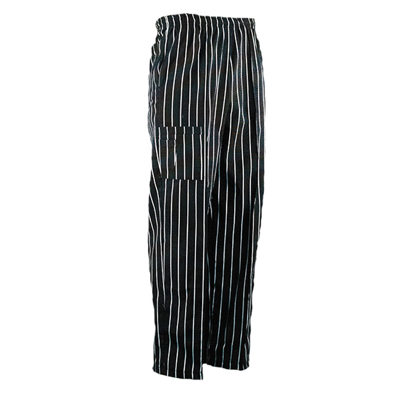 Pantalón Unisex de Chef Rayado Negro