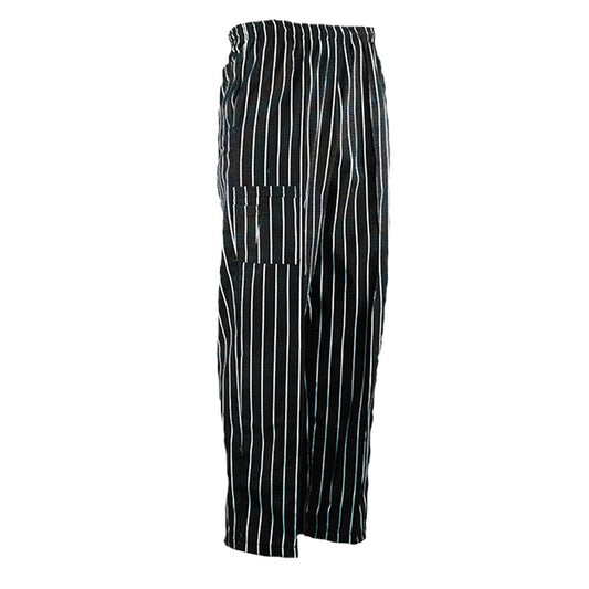 Pantalón Unisex de Chef Rayado Negro