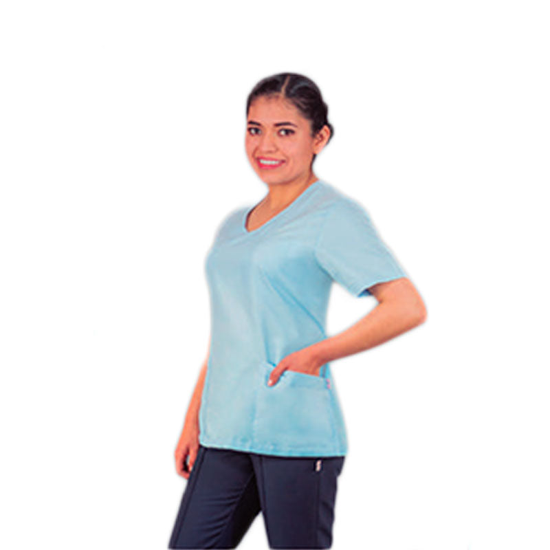 Filipina Médica Dama Scrub Top Manga Corta Nelly Colores