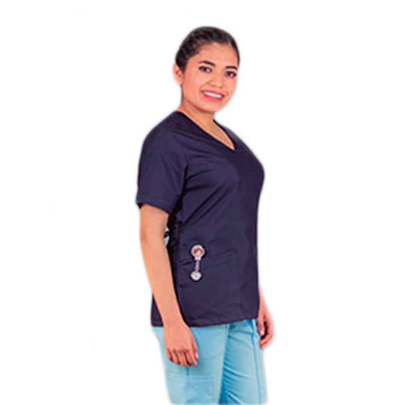 Filipina Médica Dama Scrub Top Manga Corta Nelly Colores