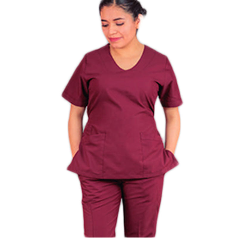 Filipina Médica Dama Scrub Top Manga Corta Nelly Colores