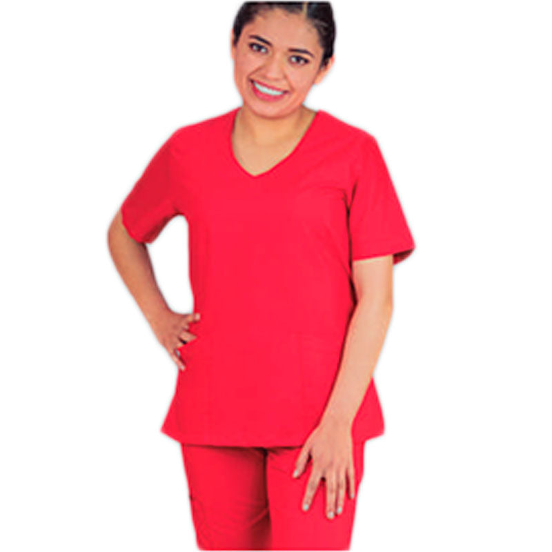 Filipina Médica Dama Scrub Top Manga Corta Nelly Colores