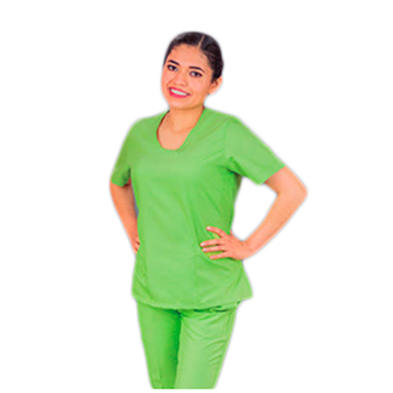 Filipina Médica Dama Scrub Top Manga Corta Nelly Colores