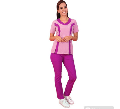 Conjunto Medico Quirurgico Dama Antifluido Bicolor Aitana ENF