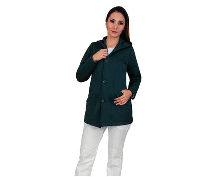 Abrigo Medico Quirurgico Afelpado Con Gorro Verde Angela ENF