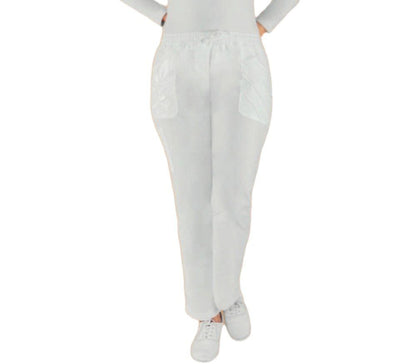 Pantalon Quirurgico Medico Dama Clinico Blanco Anna ENF