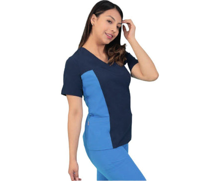 Conjunto Medico Quirurgico Dama Antifluido Bicolor Ashly ENF