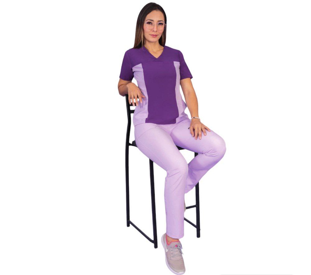 Conjunto Medico Quirurgico Dama Antifluido Bicolor Ashly