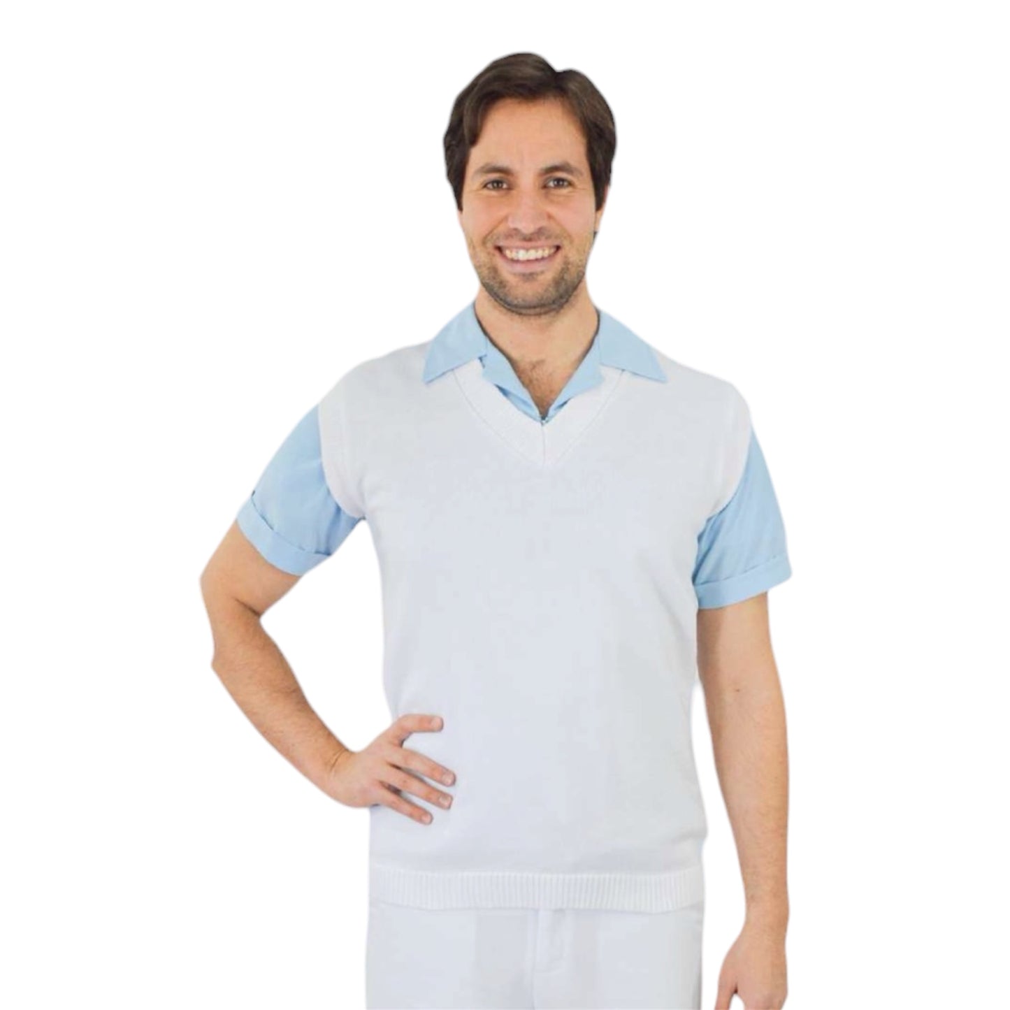 Chaleco Médico Hombre Enfermero Uniforme Clínico Acrilan EST