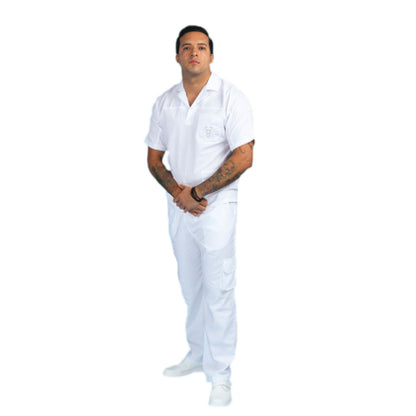 Filipina De enfermer­a Para Hombre Manga Corta Cuello Sport Barak Bordado EST