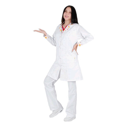Bata Medica Blanca Dama Figuras Marbella AMB