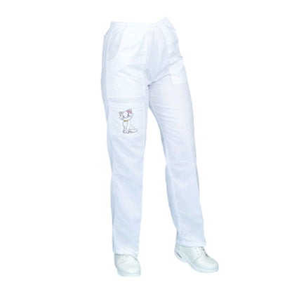 Pantalon Medico Enfermeria Dama Bordado Gatita Betzy EST