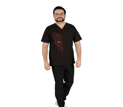 Filipina Medica Hombre Scrub Top Manga Corta Brasil AMB
