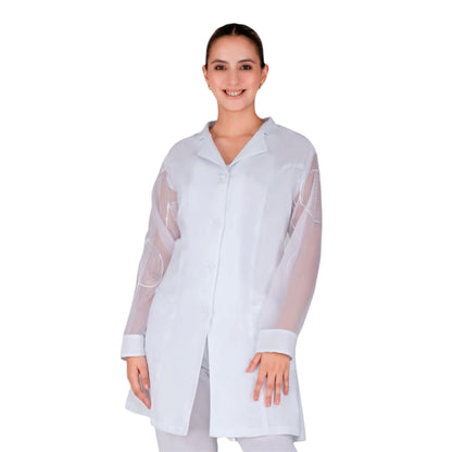 Bata Médica Dama Clínica Mujer Blanca Francia AMB