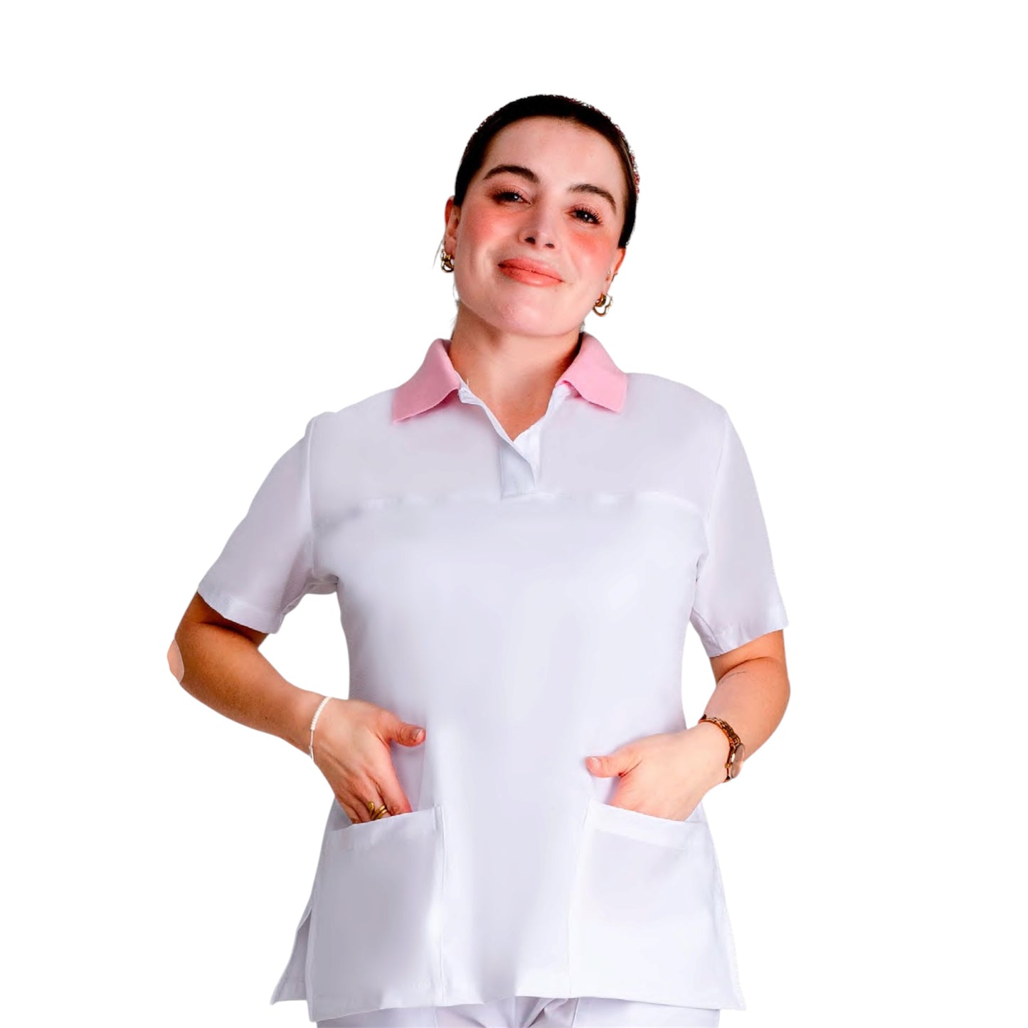 Conjunto Quirúrgico Dama Bicolor Filipina Y Pantalón Médico AMB Bolivia Antifluido Stretch