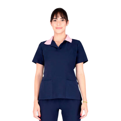 Conjunto Quirúrgico Dama Bicolor Filipina Y Pantalón Médico AMB Bolivia Antifluido Stretch