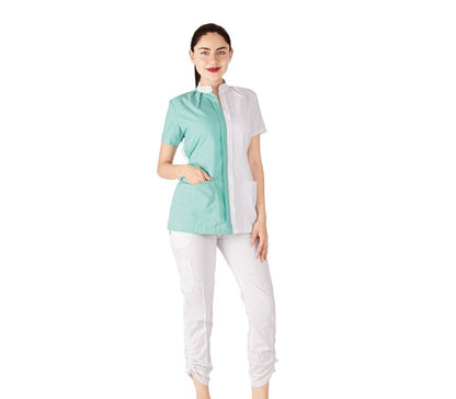 Conjunto Quirúrgico Dama Bicolor Filipina Y Pantalón Médico Cailiin AMB