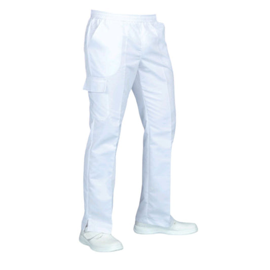 Pantalon Medico Enfermeria Blanco EST Cargo Unisex