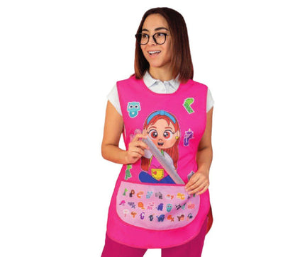 Casaca Educadora Maestra Ki­nder Preescolar Figuras ENF