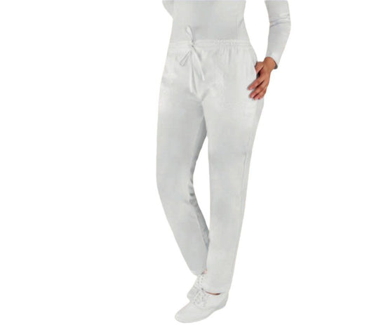 Pantalon Quirurgico Medico Dama Blanco Bordado Corazon Celina