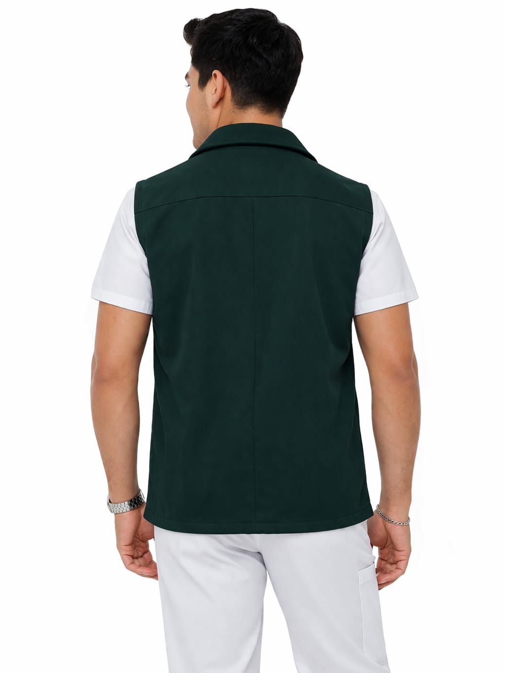 Chaleco Médico Hombre Afelpado Ligero Enfermero Uniforme AMB