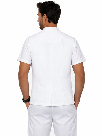 Chaleco Médico Hombre Felpa Con Bolsa Enfermero Uniforme Colores EST