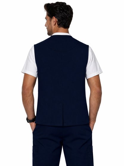 Chaleco Médico Hombre Felpa Con Bolsa Enfermero Uniforme Colores EST