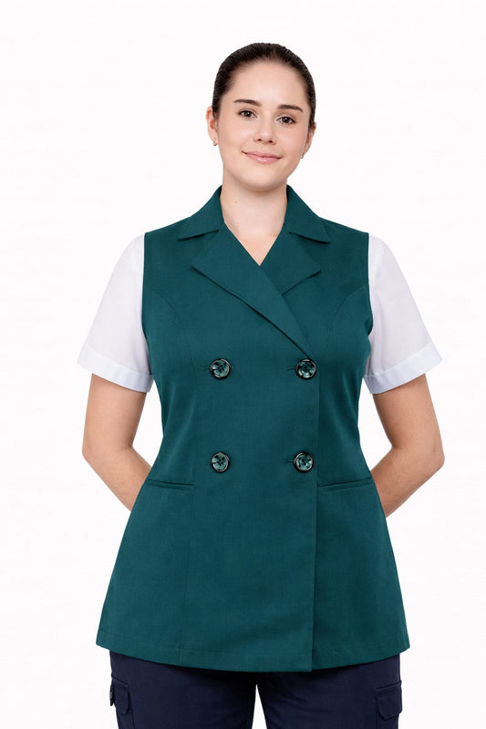 Chaleco Médico Dama Estilizado Elegante Uso Profesional Valentina AMB