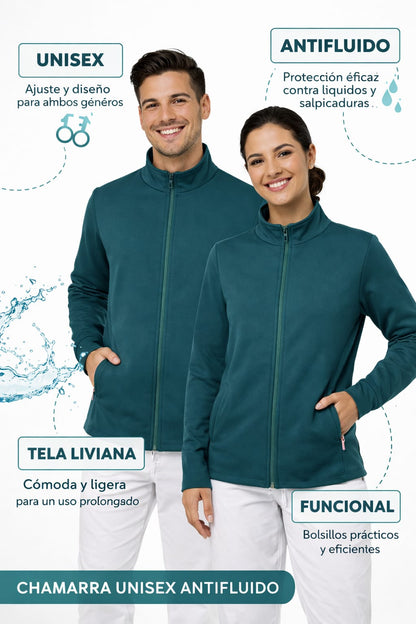 Chamarra Médica Unisex Antifluido Colores Uniforme Clínico Enf