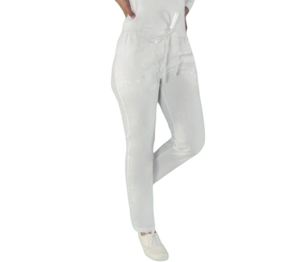 Pantalon Quirurgico Medico Clinico Dama Blanco Constanza