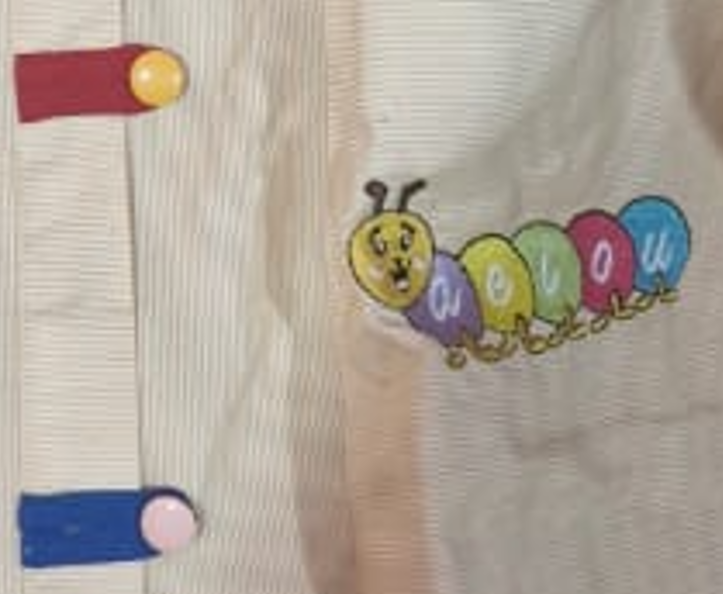 Bata Educadora Maestra Kínder Preescolar Colores EST