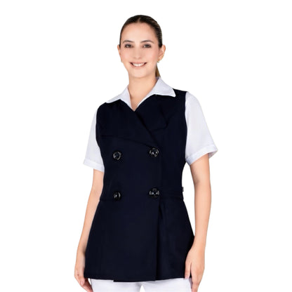 Chaleco Médico Dama Estilizado Elegante Uso Profesional Valentina AMB