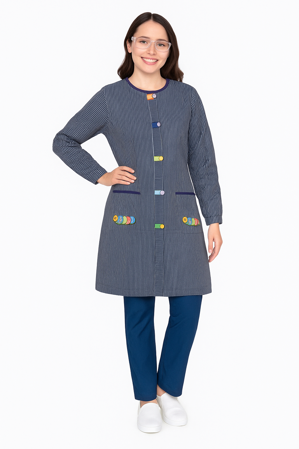 Bata Educadora Maestra Kínder Preescolar Colores EST