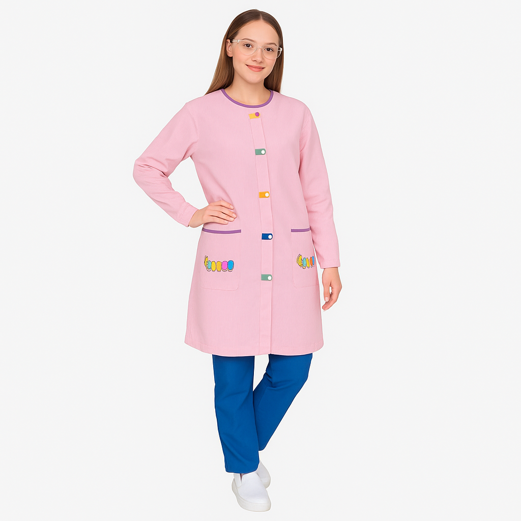 Bata Educadora Maestra Kínder Preescolar Colores EST