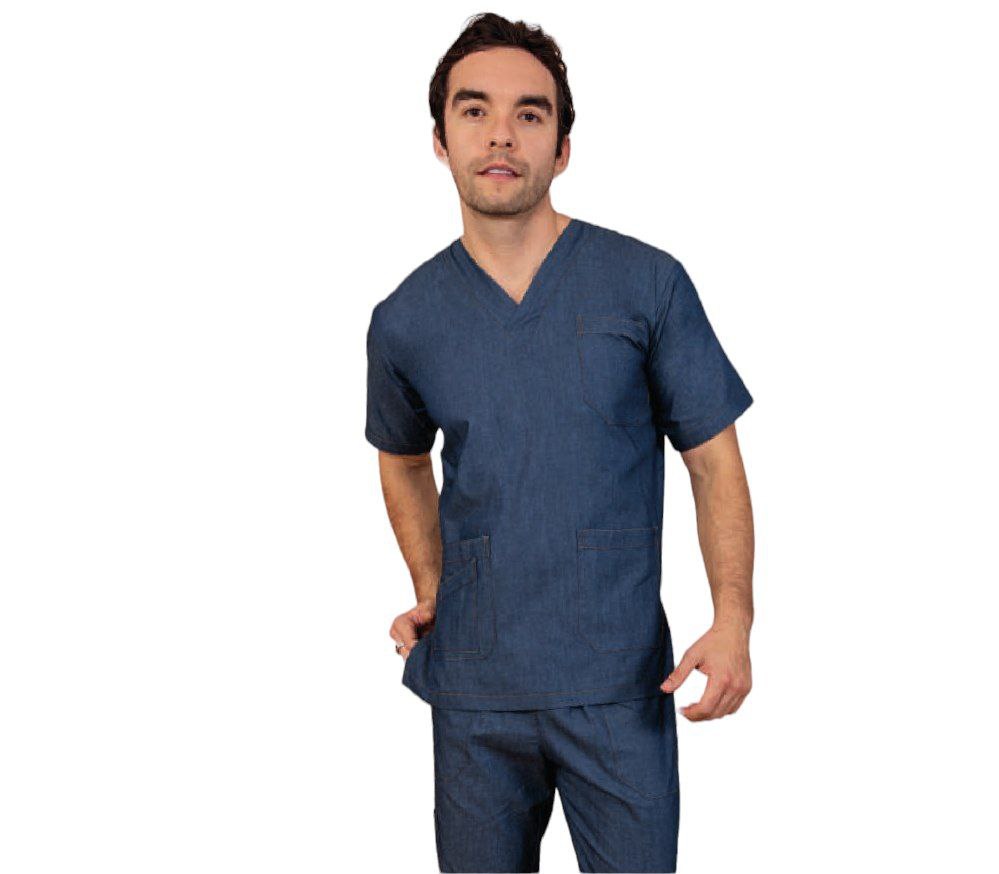 Conjunto Médico Scrub Quirúrgico Hombre Mezclilla Diego