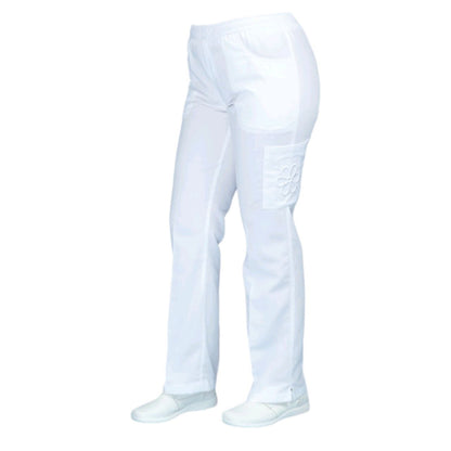 Pantalon Medico Enfermeria Dama EST Bordado Flor EST