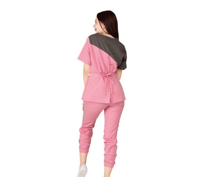Filipina Medica Dama Scrub Top Manga Corta Italia AMB